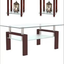 Brand New Glass Coffee Table And Side Tables
