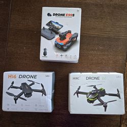 3 brand new Camera Drones , Brushless Motors  all 3 for $69