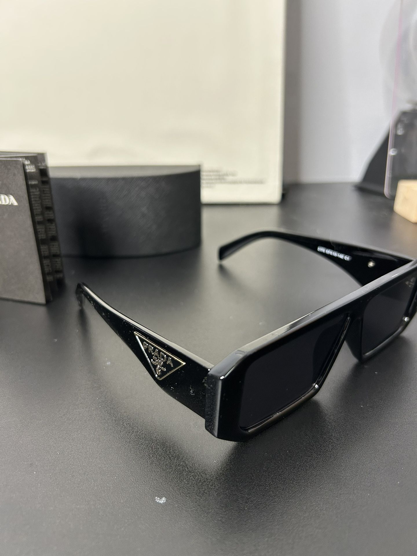 Prada Sunglasses 49 mm Black / Dark Grey Lens PR17WS 1AB5S049