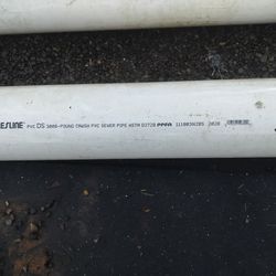 Three 6 inch cresline Drain and sewer pipe