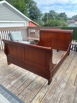 Thomasville sleigh bed frame