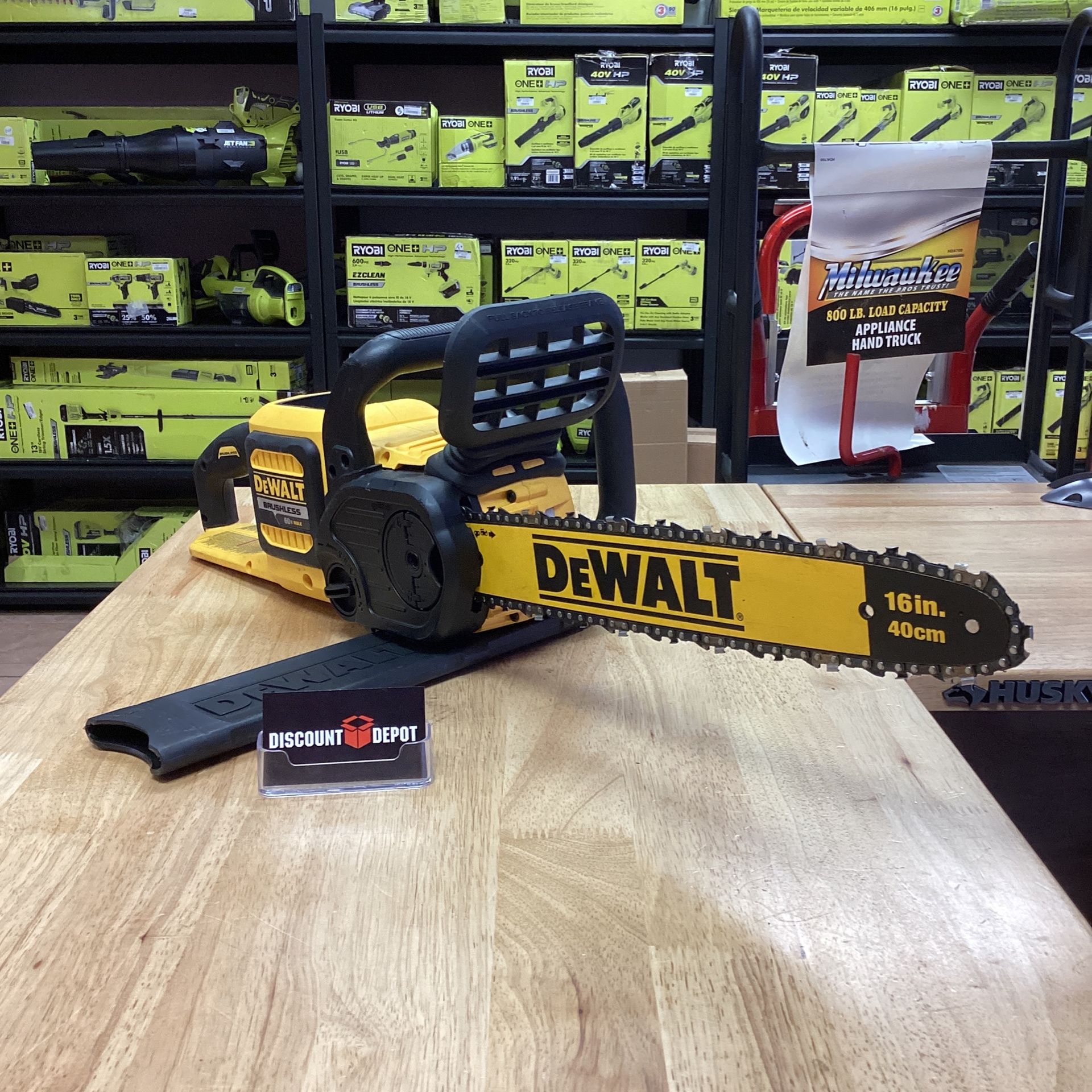 Dewalt 60V MAX 16in. Brushless Battery Powered Chainsaw, Tool Only 