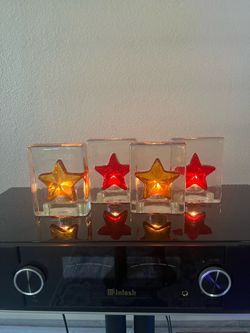 Ice Block Starlight Votives/ Stunning/ Excellent Condition and Price!