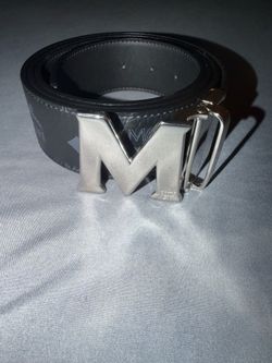 silver-tone MCM belt