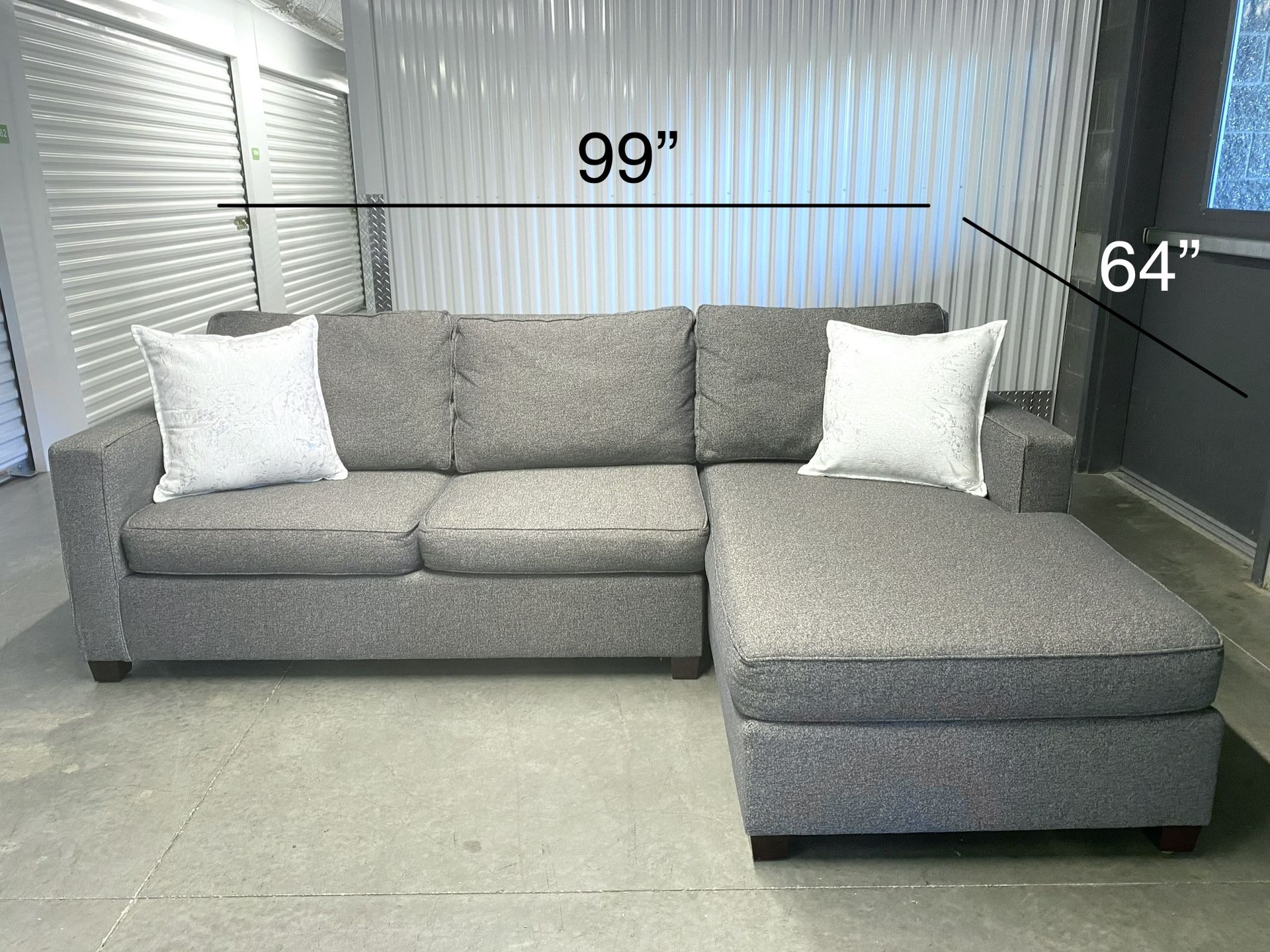 Free Delivery- West Elm 2 Pieces Sofa with Right Facing Chaise 