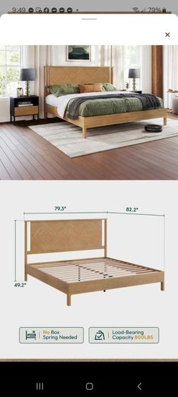 King size bed frame.