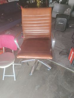 Mocha color office leather chair