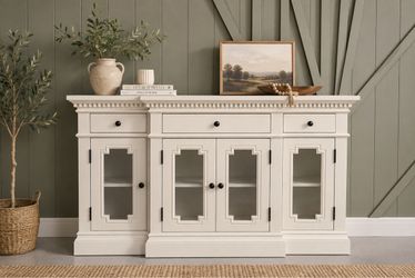 White Moderne • Four-Door Buffet Cabinet
