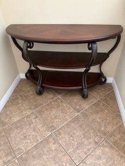 Console Table with Shelves