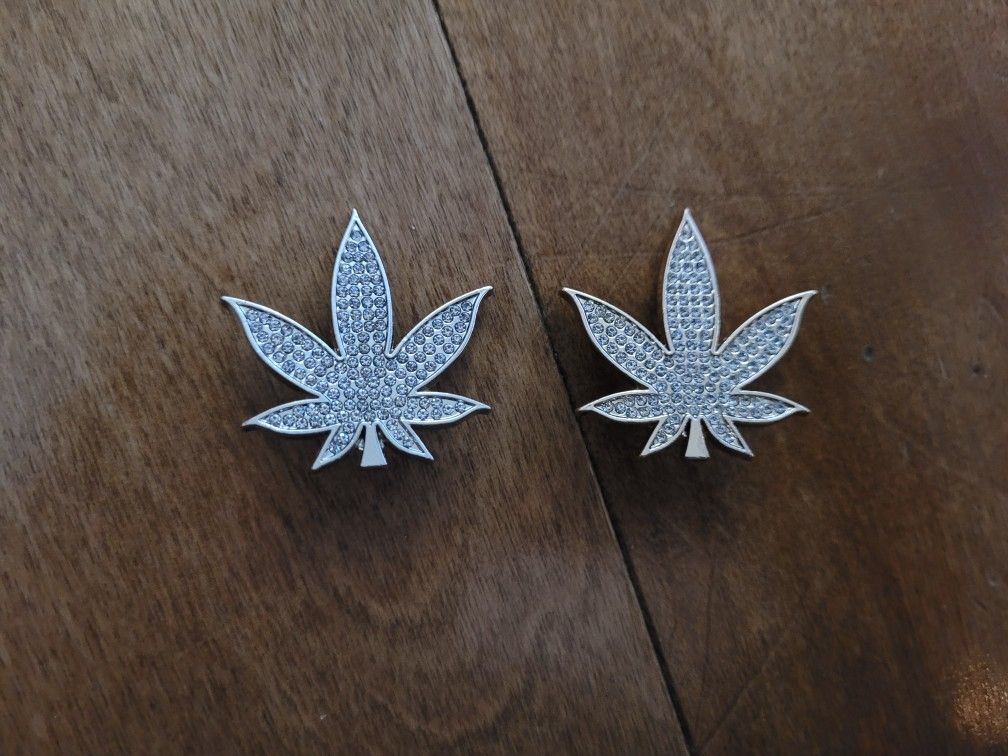 Lot Of 2 Metal Weed Shoe Charms