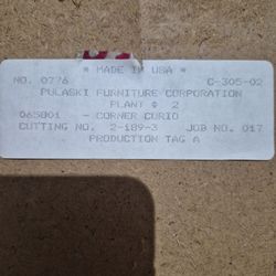 Oak Pulaski Curio Cabinet