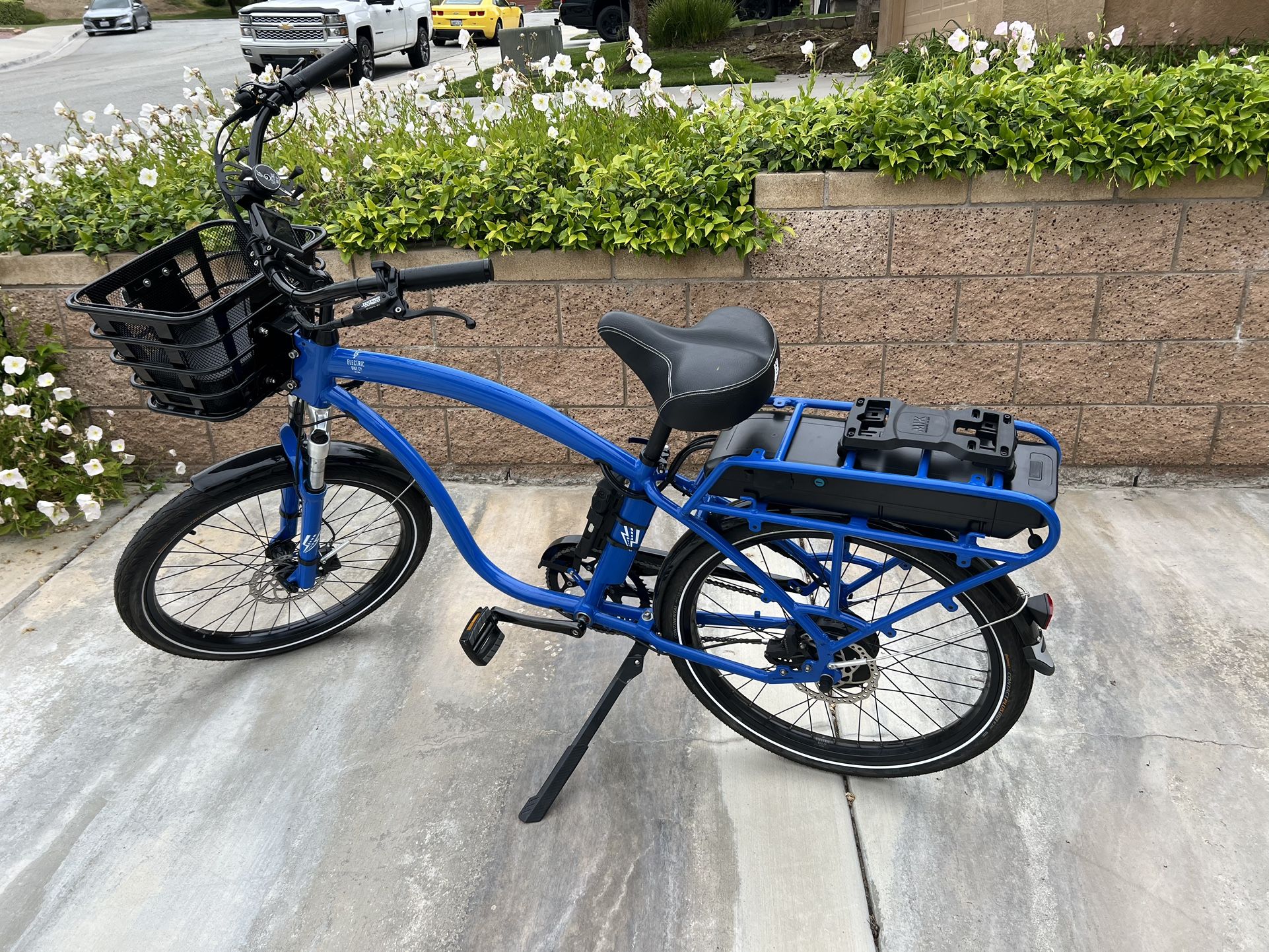 Blue Electric Bike