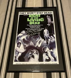 George A Romero Signed Night Of The Living Dead Poster