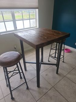High Top Table with Stools