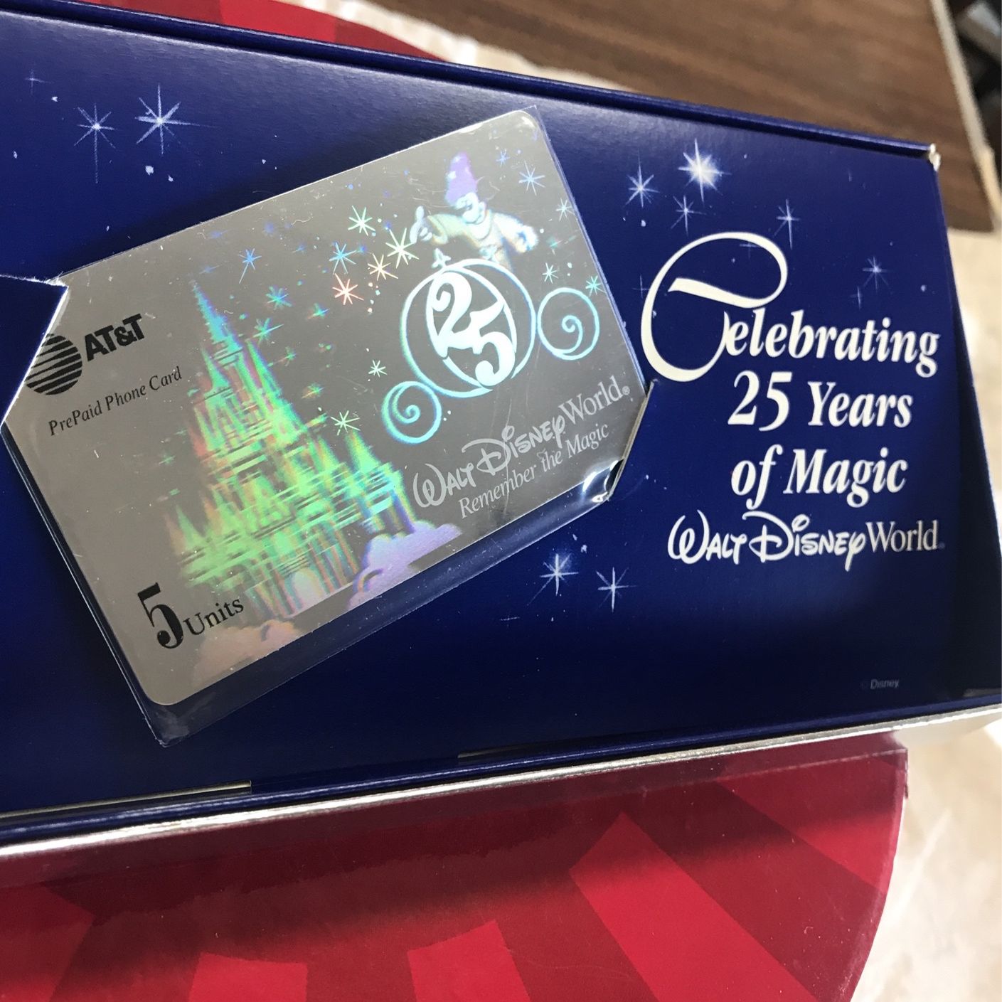 Disney 25th Anniversary Pin and AT&T Calling Card