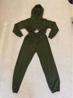 NWT Naked Wardrobe French Terry Crop Hoodie & Sweat Pants