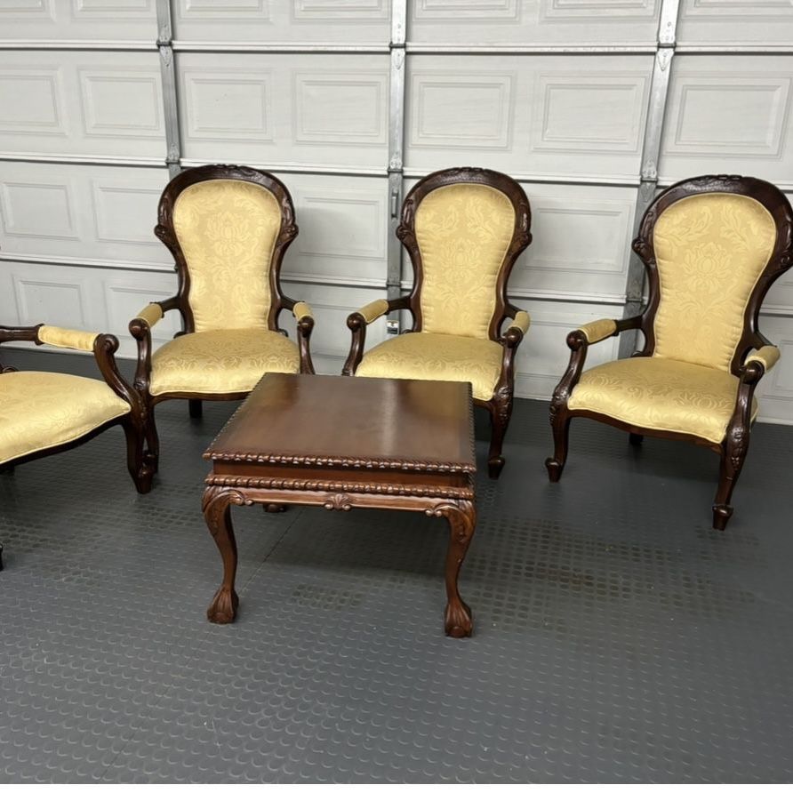 4  Accent Chairs And   A Coffee Table 