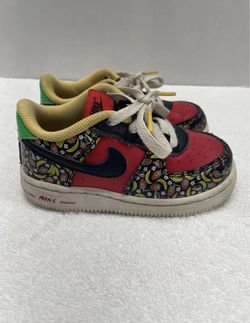 Nike Air Force 1 Strawberry Banana Red Black Multicolor | Size 7c