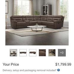 Used Manual Reclining Sectional