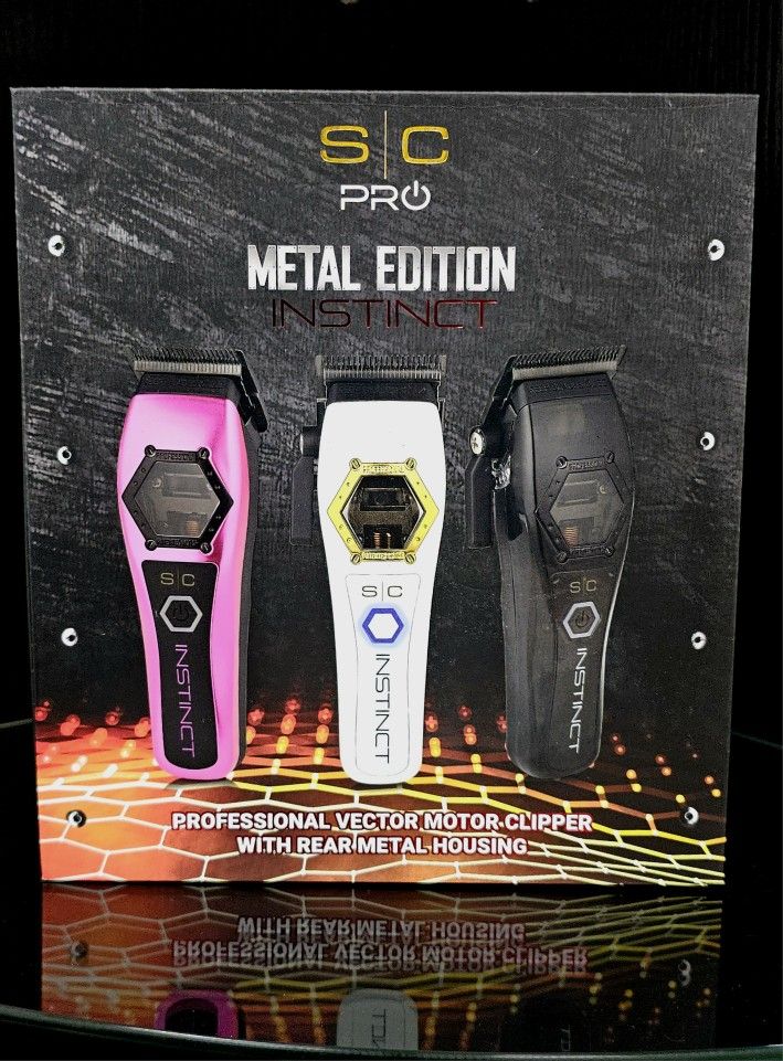 StyleCraft Instinct Metal Clipper (SC611M) - Heavy-Duty, Quiet, Pro-Grade Cordless