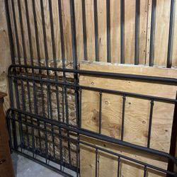 King Size Metal Bed Frame W Mattress 