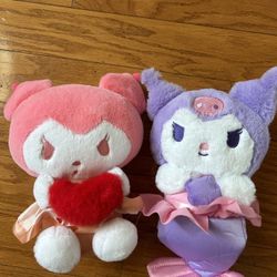 New my melody & Kuromi plush toy bundle