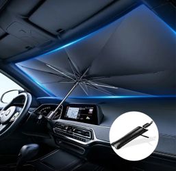 Car windshield sunshade umbrella, foldable universal sunshade UV reflector, car sunshade front windshield sunshade suitable for cars, trucks, SUVs, 