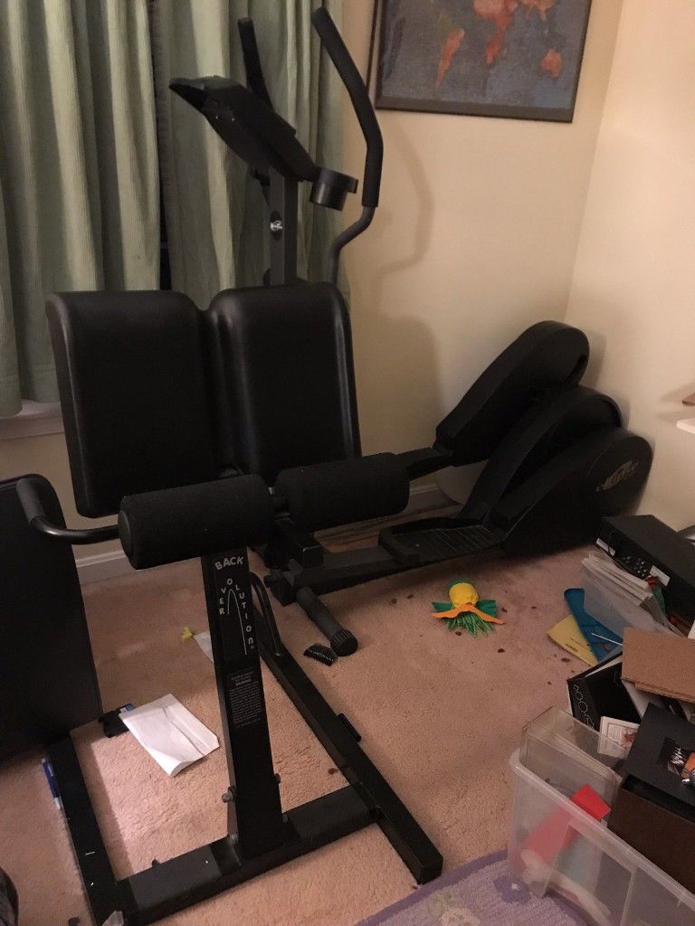 Exercise Equipment Back Revolution And Elliptical Pair
