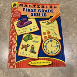 Mastering first grade skills-reading math teacher book, unused