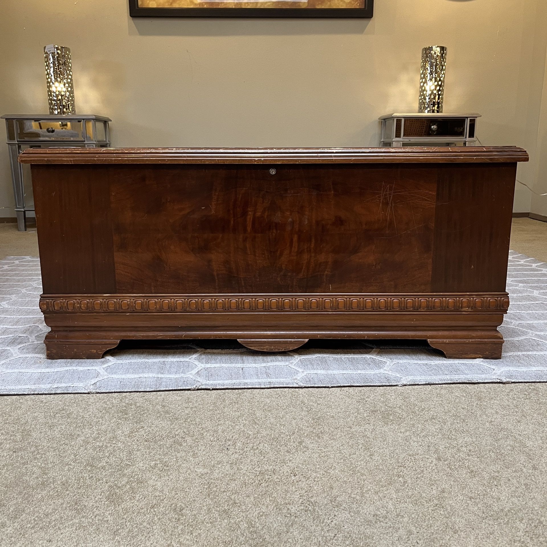 Carved Trim Cedar Chest