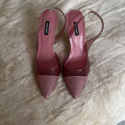 Pink Nine West Glittery Heels Shoes