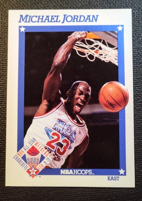 1991 NBA Hoops Basketball Card #253 Michael Jordan ALL Star.