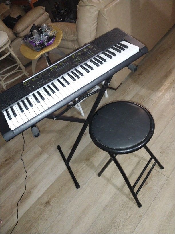 Casio Keyboard Piano Key 61 Stand Bench Included