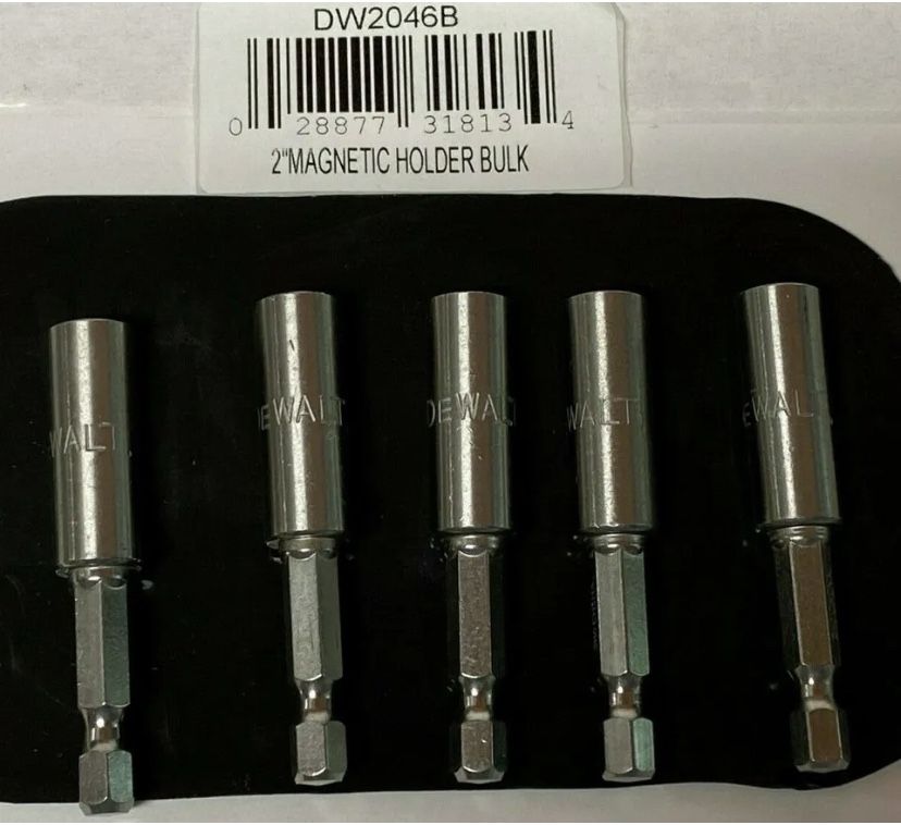 5 Pack DEWALT GENUINE DW2046B 2 INCH COMPACT MAGNETIC BIT TIP HOLDER