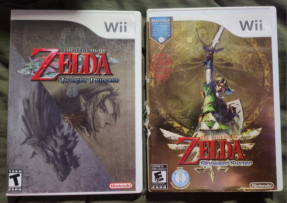 Nintendo Wii Zelda Twilight Princess And Skyward Sword Video Games