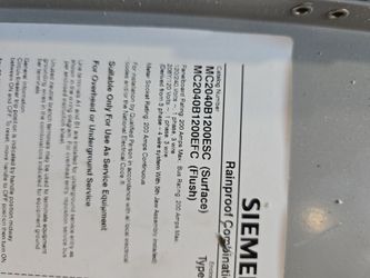 Siemens 200 amp combo panel