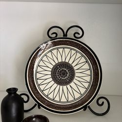 Vintage Mcm Retro Ceramic Cavalier Ironstone 10 Inch Plate 