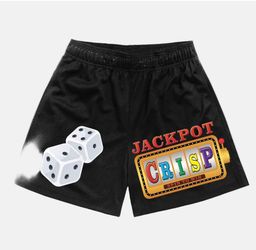 Crisp Jackpot Graphic Mesh Shorts Size Small