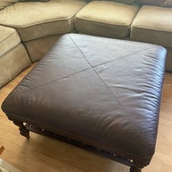 Leather Ottoman 