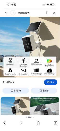 Wansview A1 Solar Security Camera 2-Pack