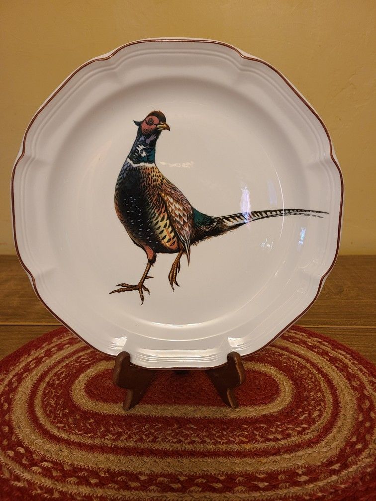 Pheasant Print Serving Plate