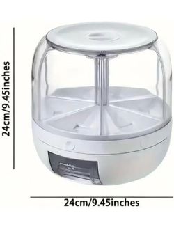 Rotating grain storage container,rice dispenser
