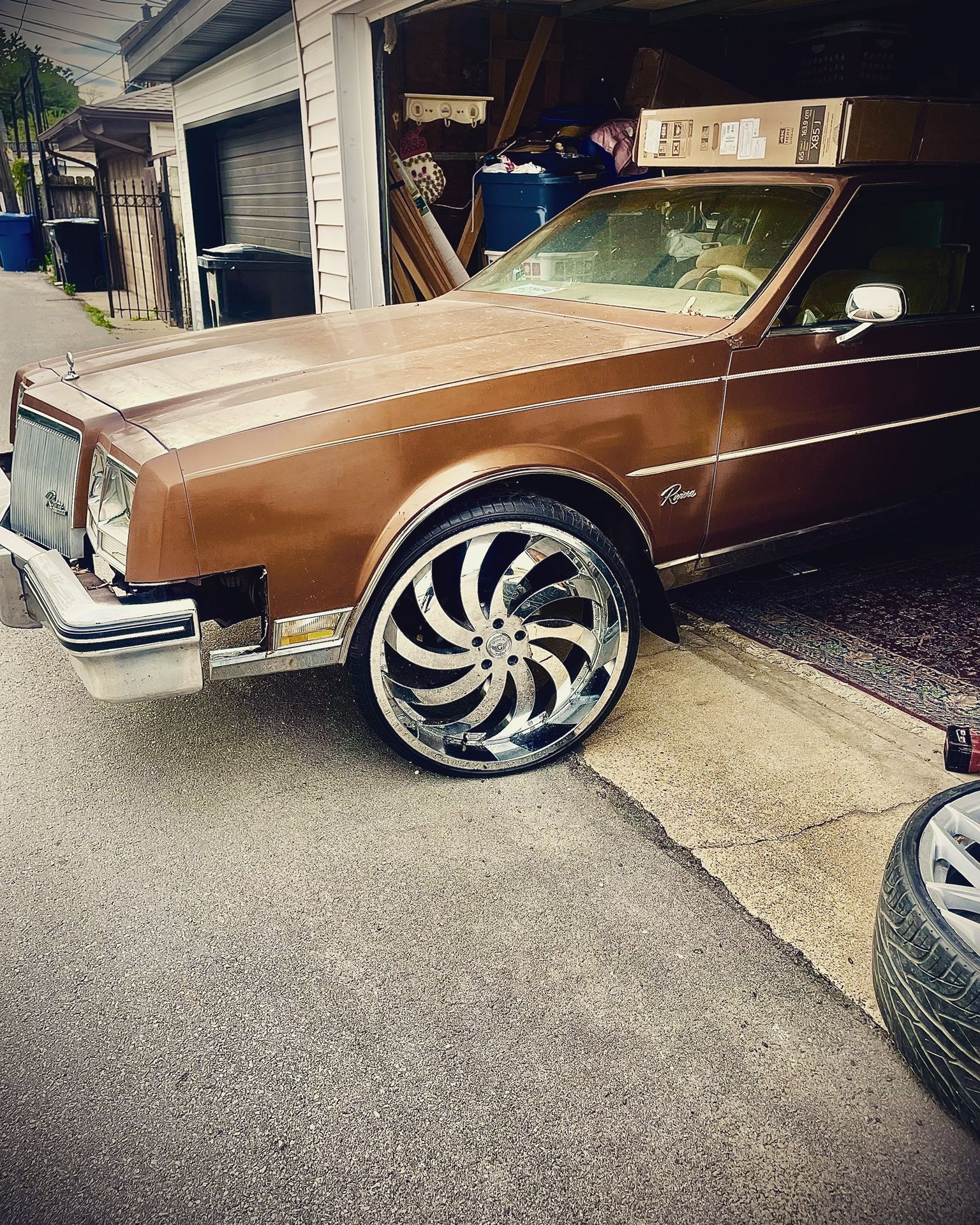 1979 Buick riviera old school car running On 24 Rims