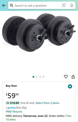 40 Lb CAP Dumbell Set NEW