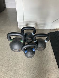 Kettlebell set- 54 lb, 35lb, 35lb, 18lb