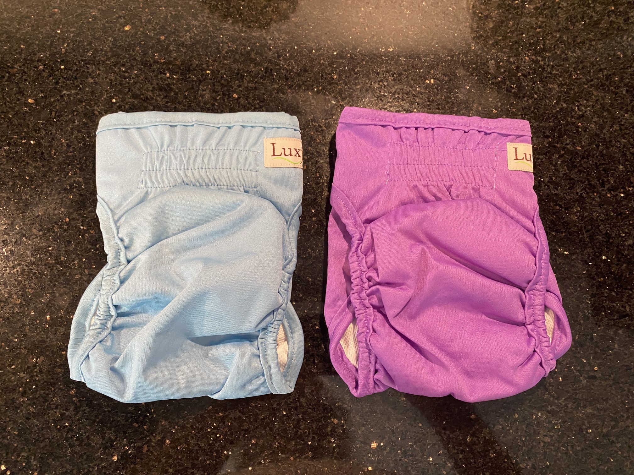 2-Pack LUXJA Female Dog Diapers Washable Reusable Size Small Waist 9”-15”