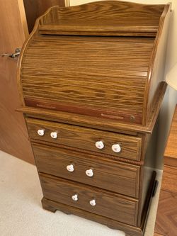 Rolltop dresser desk combo