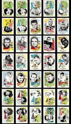 Vintage 1961 NU CARD FOOTBALL COMPLETE SET