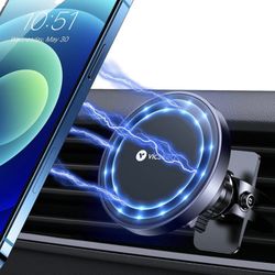 VICSEED Magnetic Phone Holder for Car [Strongest Magnet Power] Magnetic Phone Mount 360° Rotation Adjustable Air Vent Phone Mount Fit for Magsafe iPho