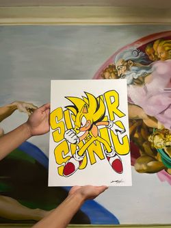 Super Sonic Original Acrylic Painting